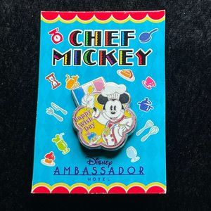 Chef Mickey Ambassador Hotel Happy Wish Day Pin‎